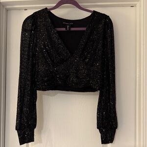 Sincerely Jules Black Sequin Blouse